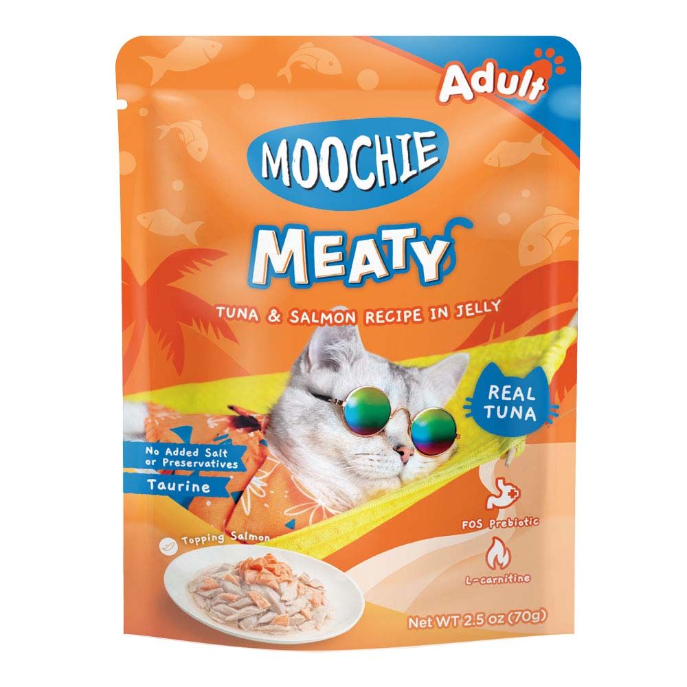 Moochie - Tuna w/ Salmon in Jelly Pouch 70g