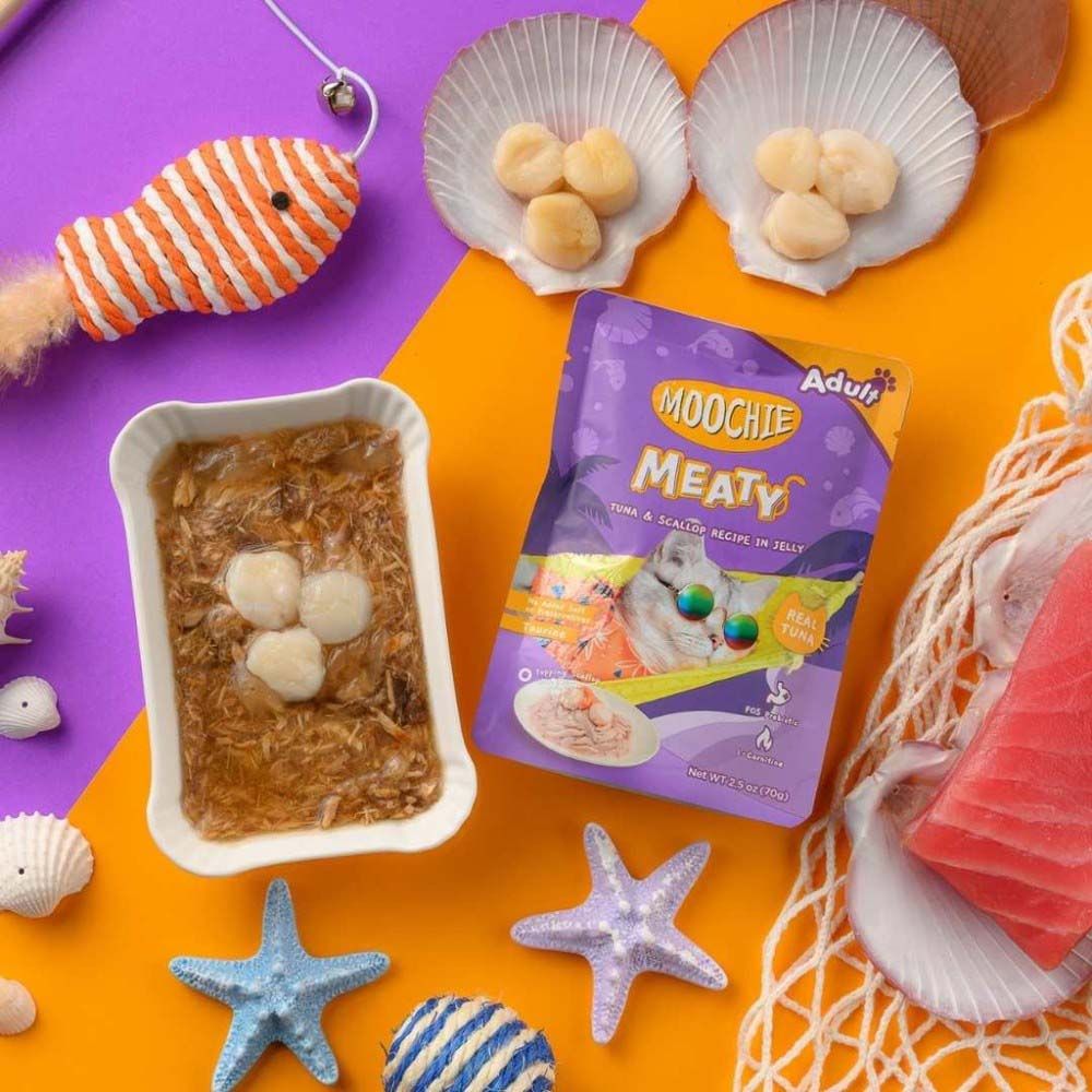 Moochie - Tuna & Scallop Recipe in Jelly Pouch 70g