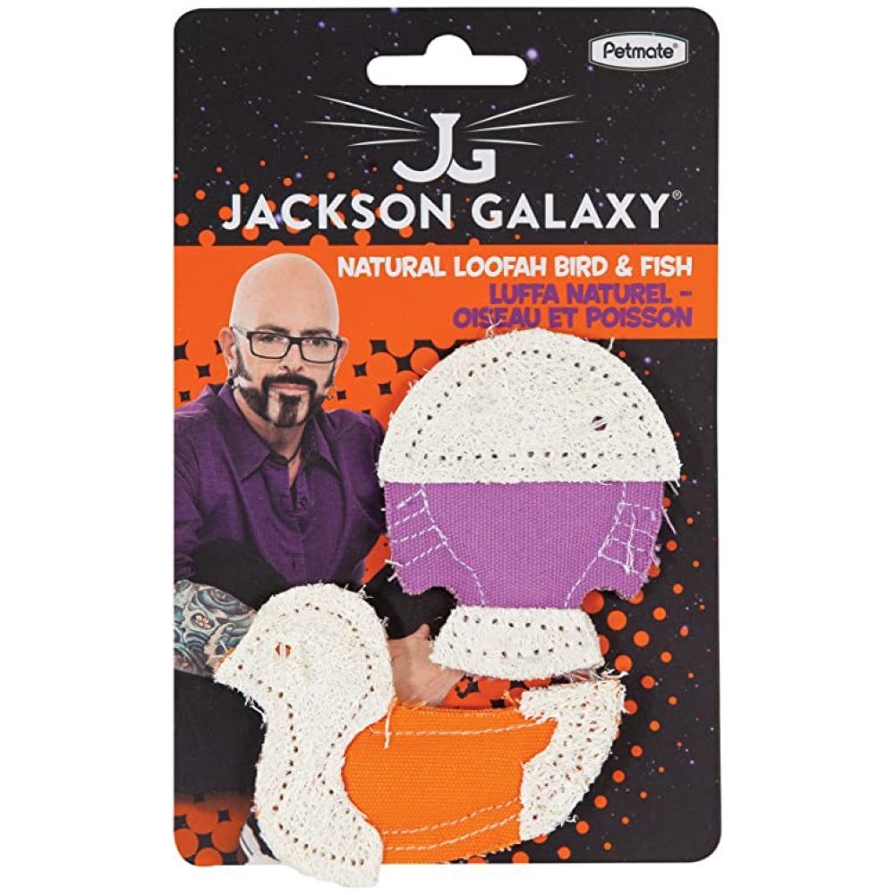 Petmate - Jackson Galaxy Natural Loofah Crackle Fish & Bird - Pack Of 2