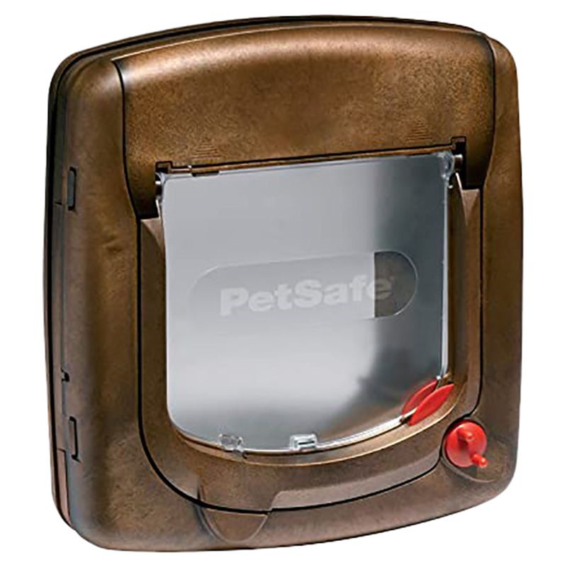 PetSafe - 4 Way Locking Deluxe Cat Flap - Wood Grain