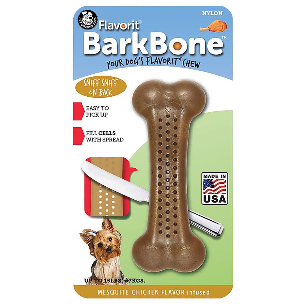 Petmate - Pet Qwerks Barkbone Flavorit - Mesquite Chicken