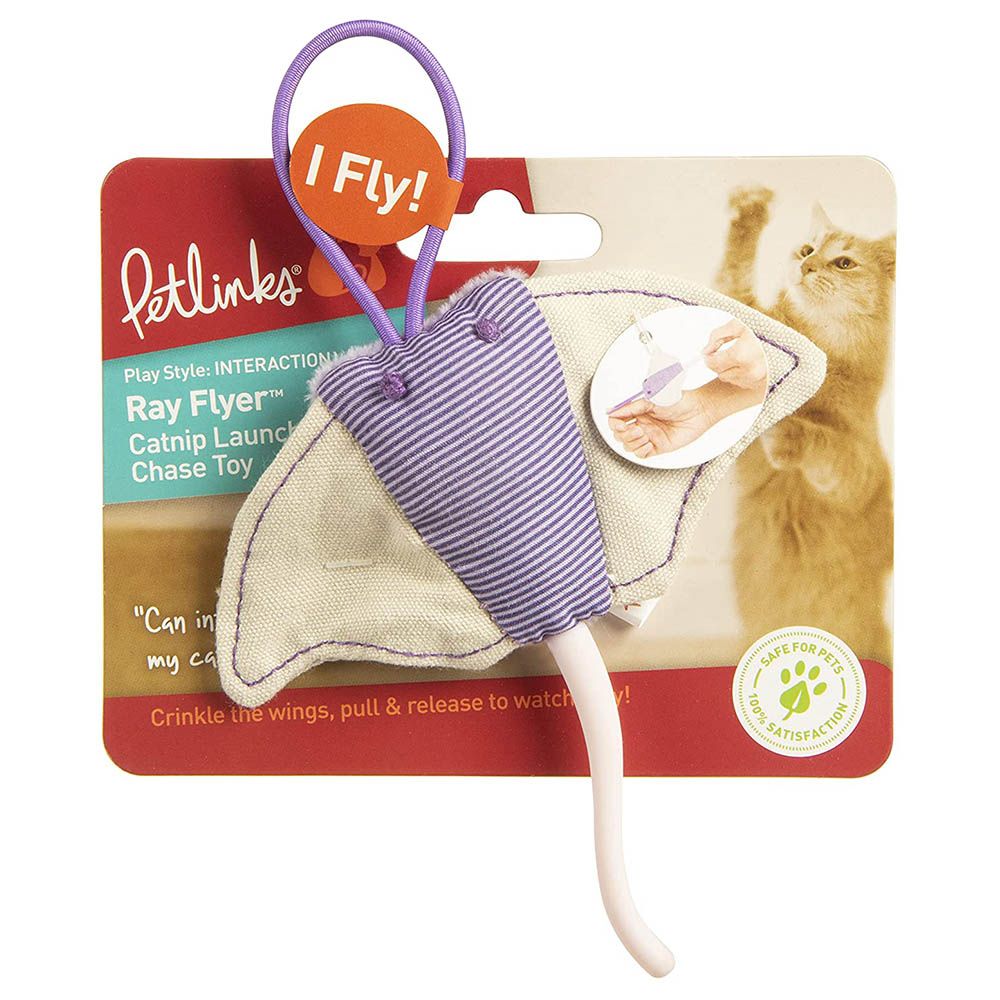 Petlinks - Ray Flyer Stingray Launcher Catnip Toy