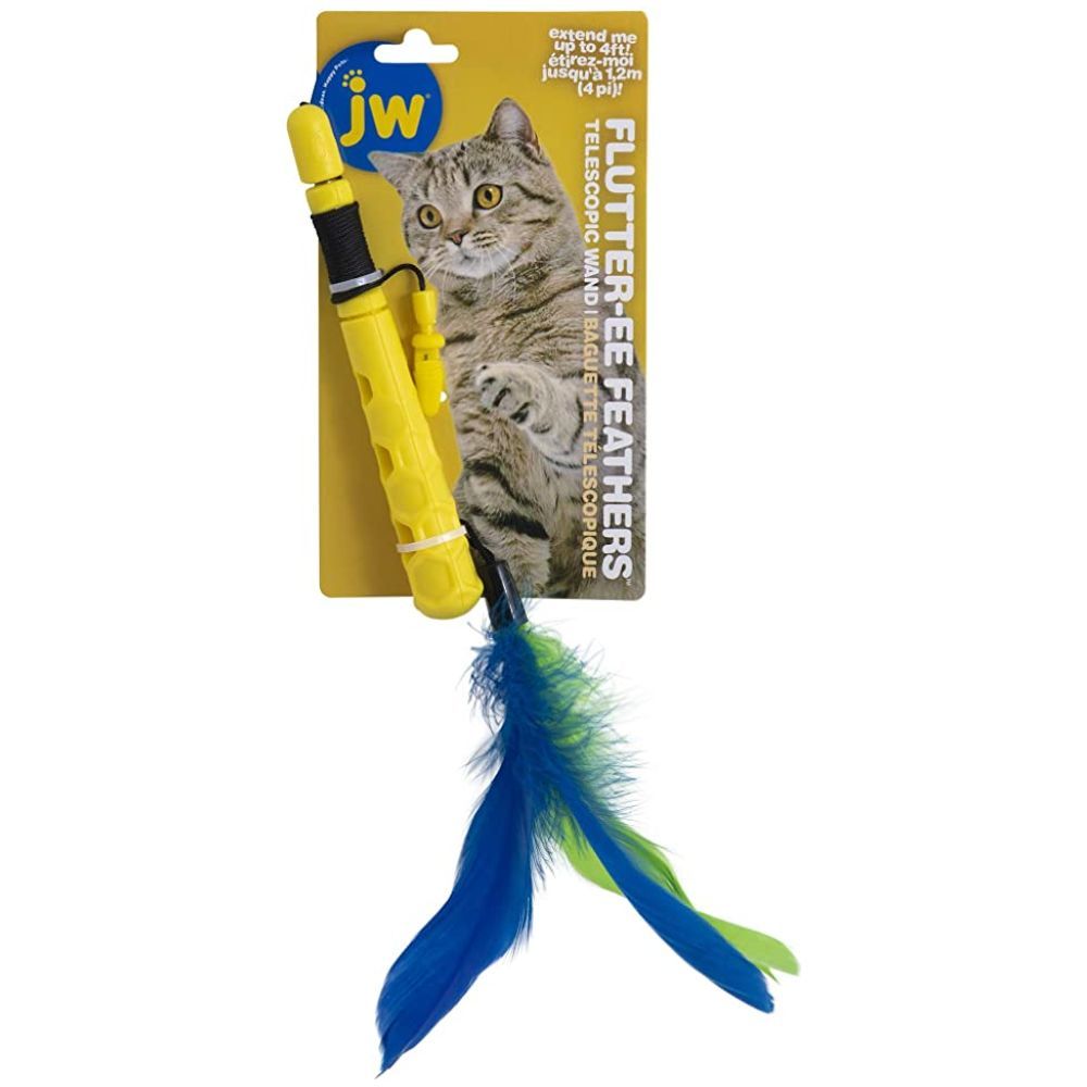 Petmate - Jw Cat Telescopic Fluttery Feather Wand