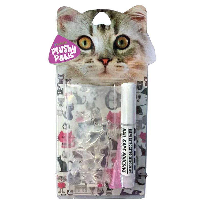 Nutrapet - Plushy Paws Nail Caps - M - Clear