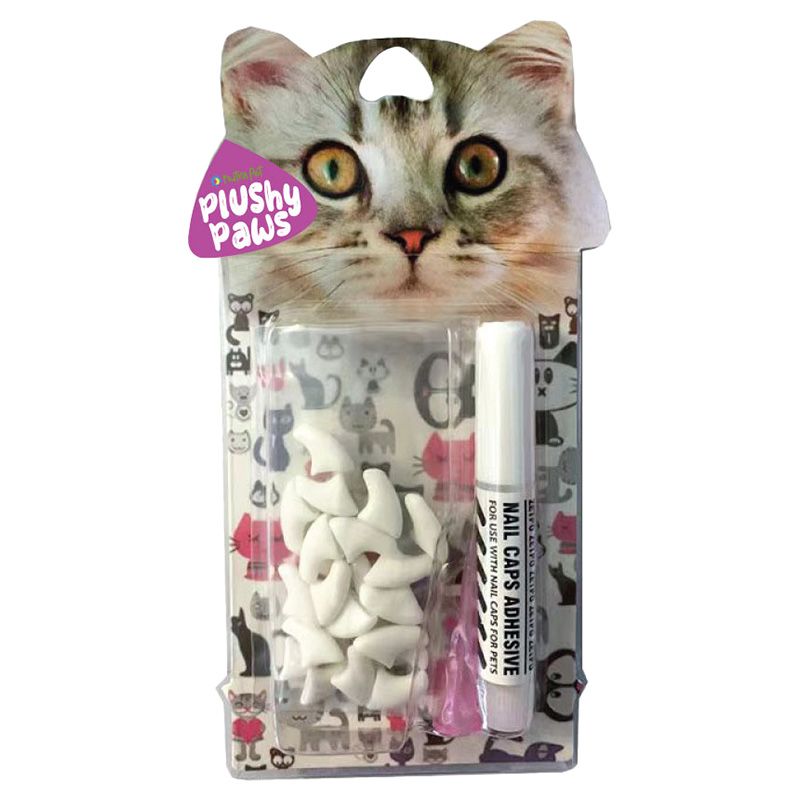 Nutrapet - Plushy Paws Nail Caps - L - White