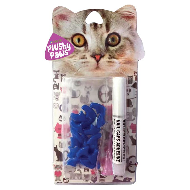 Nutrapet - Plushy Paws Nail Caps - L - Blue