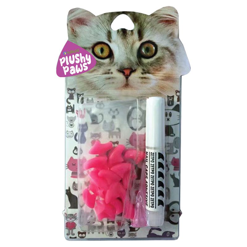 Nutrapet - Plushy Paws Nail Caps - M - Princess Pink