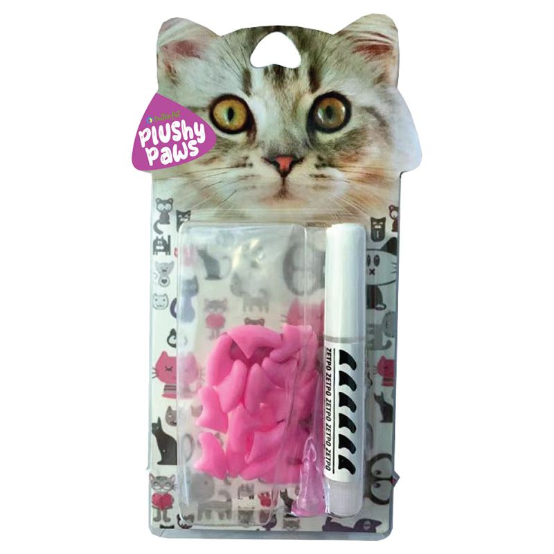 Nutrapet - Plushy Paws Nail Caps - M - Light Pink