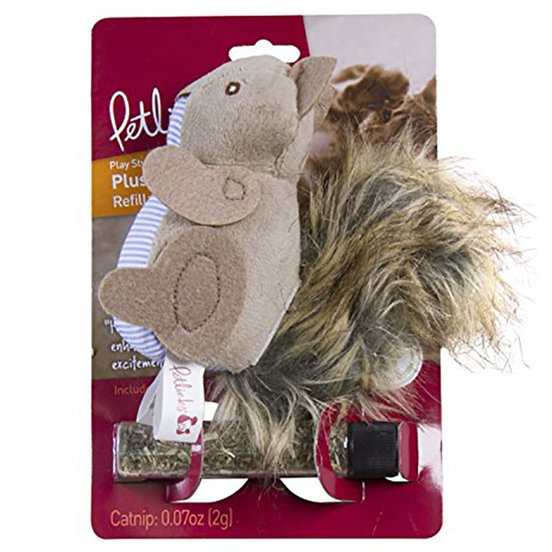 Petlinks - Plush Player Squirrel Refillable Catnip Toy