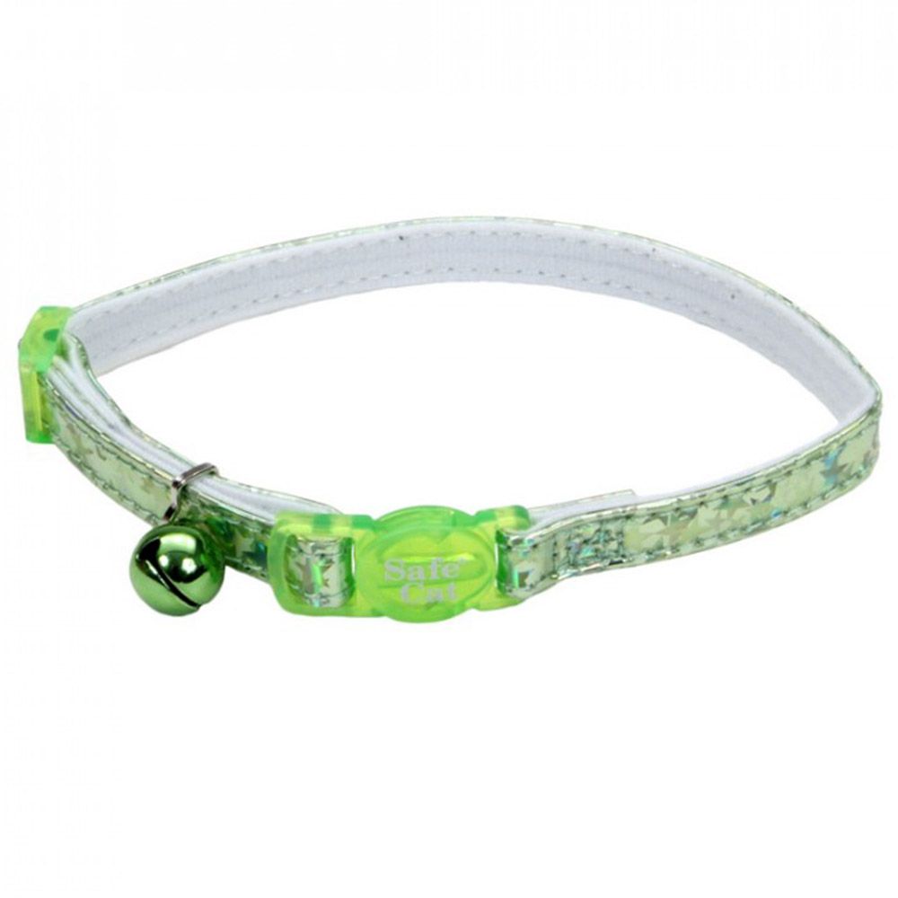 Coastal - 3/8" Safe Cat Super Star Adjustable Collar - Green