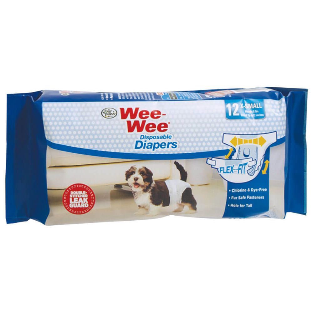 Four Paws - Wee-Wee Disposable Diapers 12pcs X-Small