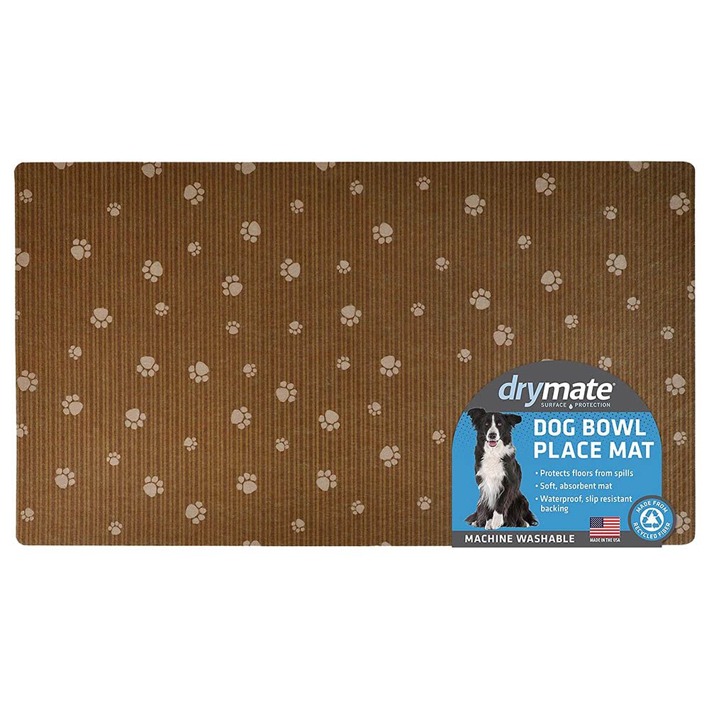 Drymate - Mat For Dogs - Brown Stripe / Tan Paw 