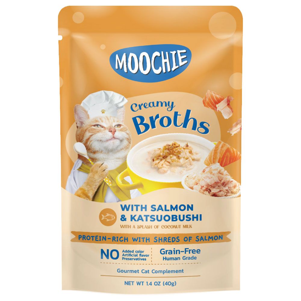 Moochie - Kitten Creamy Broth With Salmon & Katsuobushi - 40g