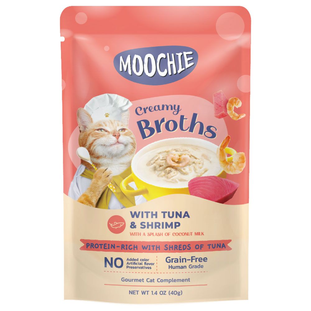 Moochie - Kitten Creamy Broth With Tuna & Shrimp - 40g