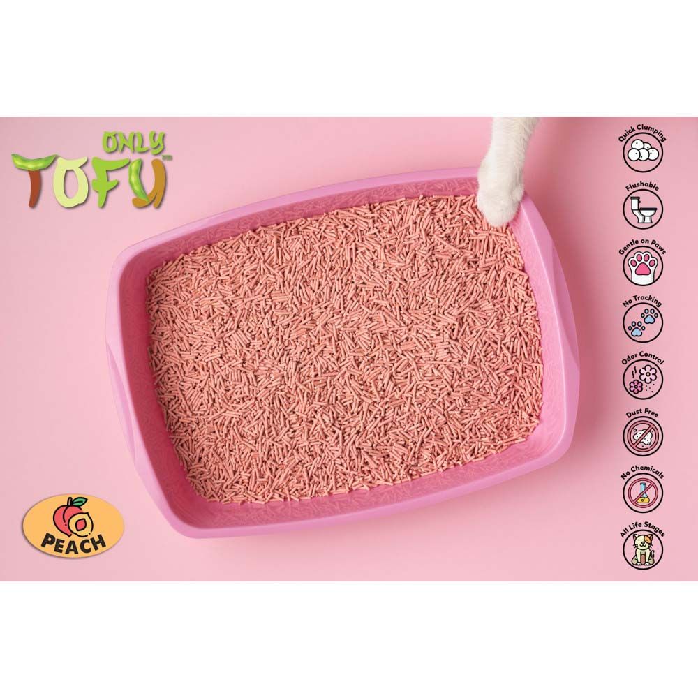 Nutrapet - Tofu Clumping Cat Litter Peach Sticks - 7L