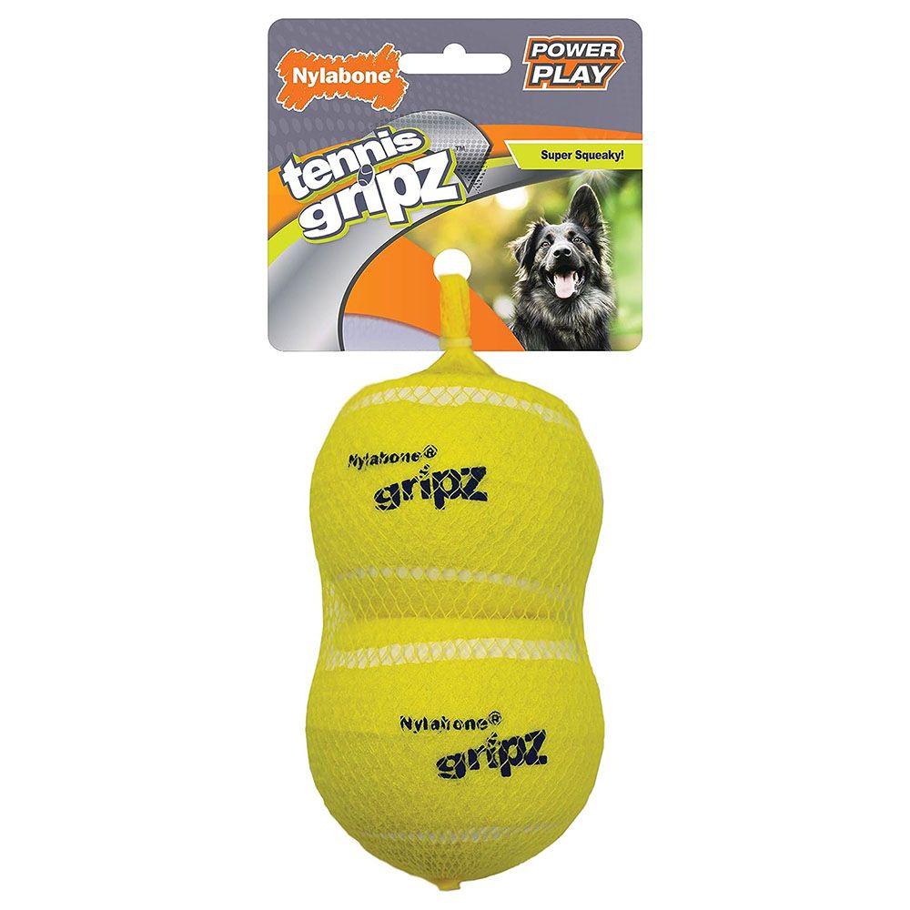 Nylabone - Play Tennis Ball - 2pcs - 3.5-Inch - Yellow