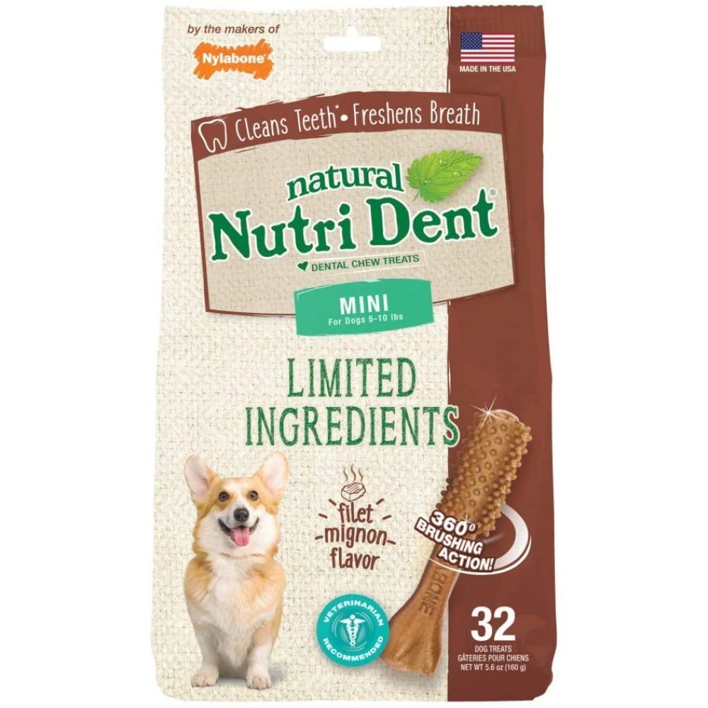 Nylabone - Nutri Dent Filet Mignon 32pcs Pouch Mini