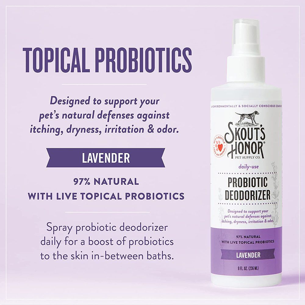 Skout's Honor - Pet Probiotic Deodorizer 8oz - Lavender