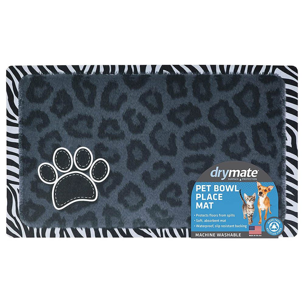 Drymate - Mat For Dogs & Cats - Black Leopard/Zebra Border