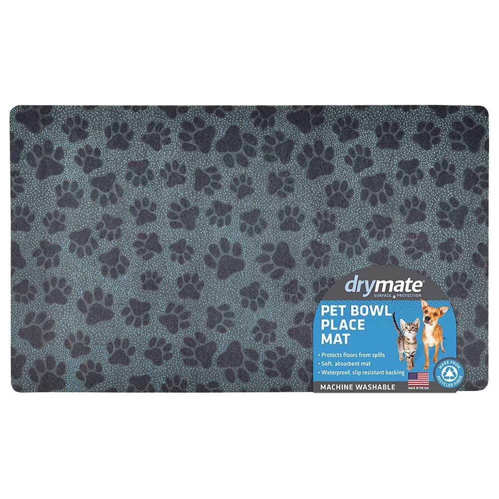 Drymate - Mat For Dogs & Cats - Paw Dots Black