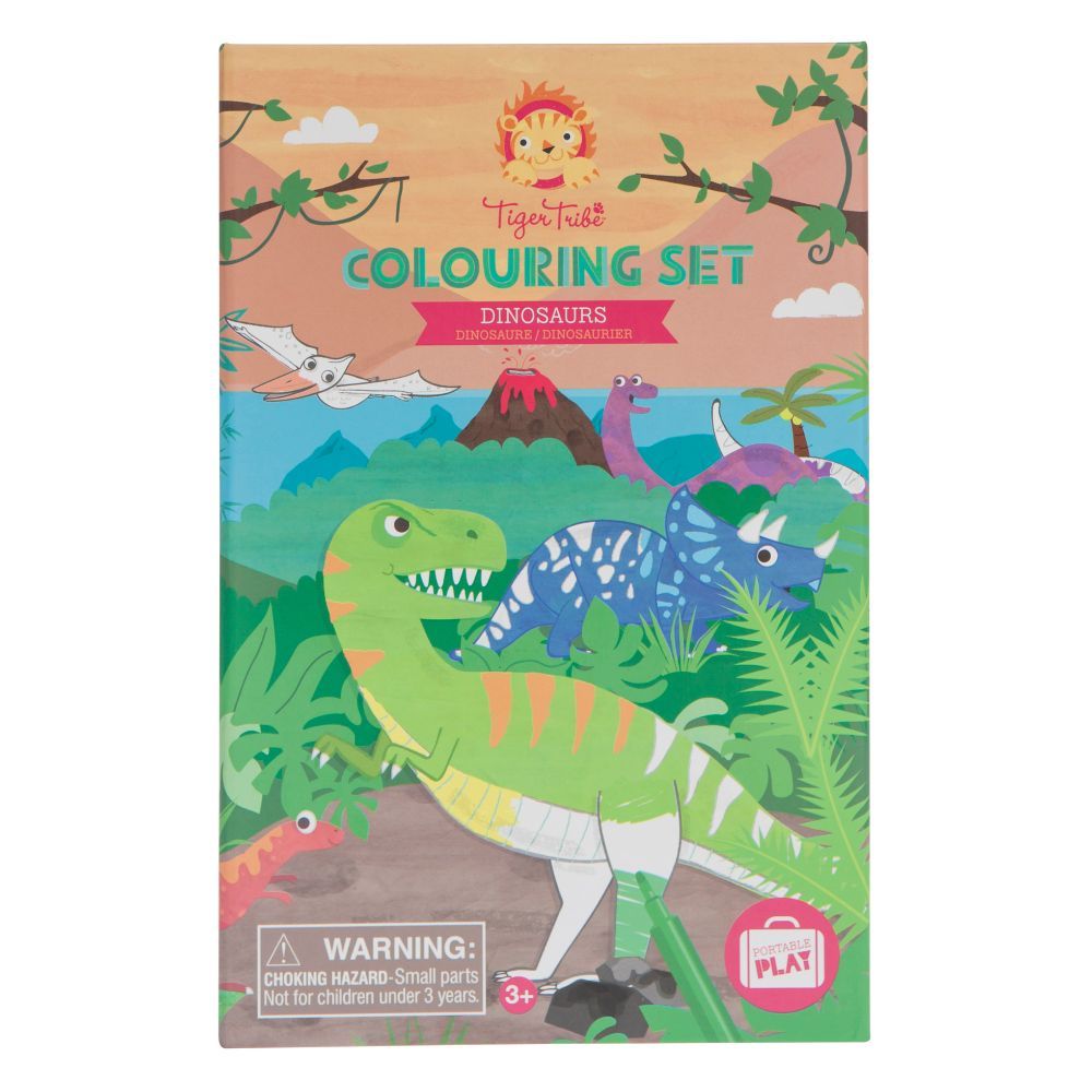 Tiger Tribe - Dinosaur Colouring Set