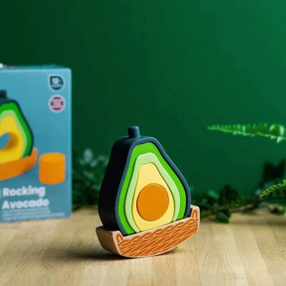 Bigjigs - Rocking Avocado Stacking Toy