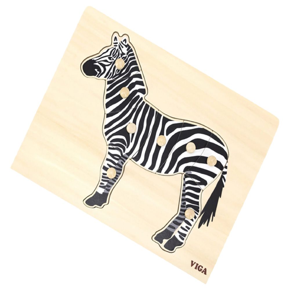 Viga - Wooden Montessori Zebra Puzzle