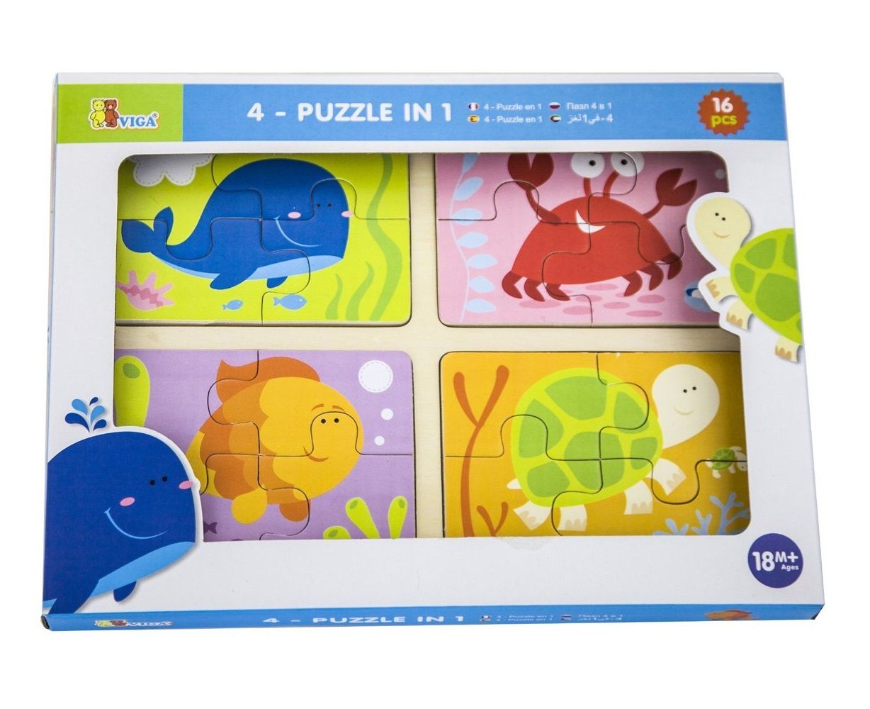 Viga -  4 Puzzle in 1 - Sea