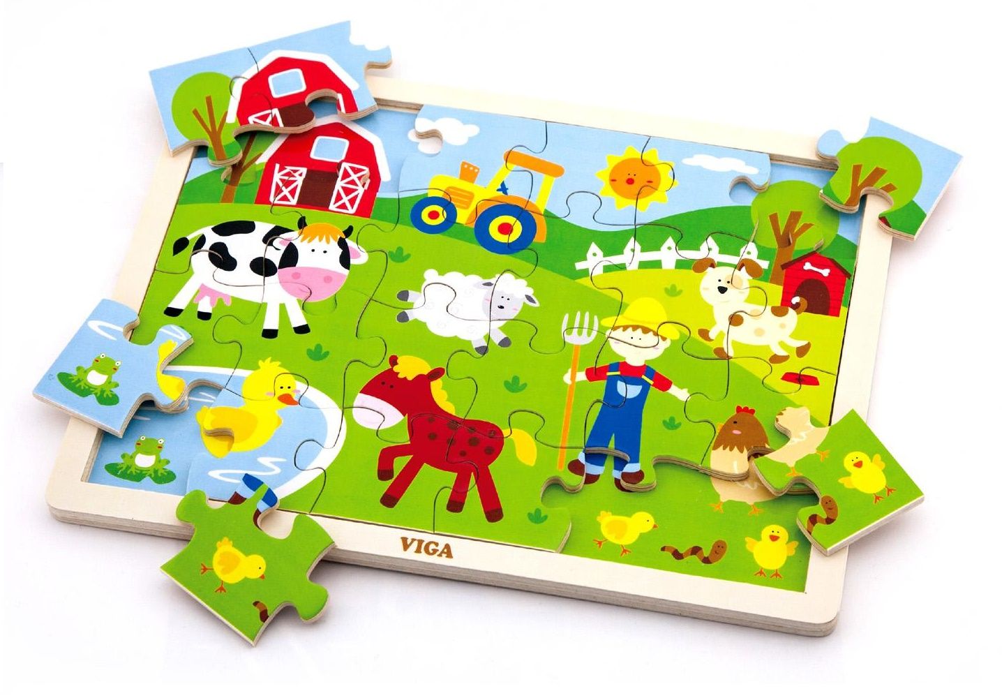 Viga - Puzzle - Farm (24 Pcs)