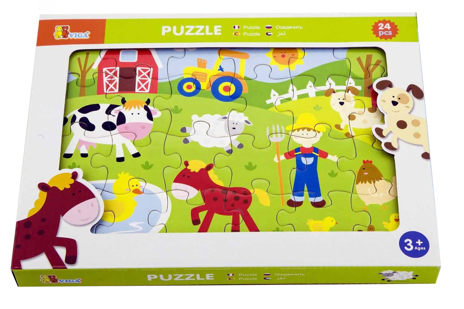 Viga - Puzzle - Farm (24 Pcs)