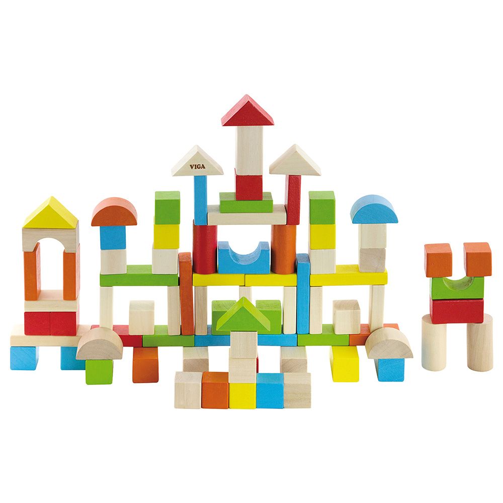 Viga - Colorful Block Set - 80Pcs