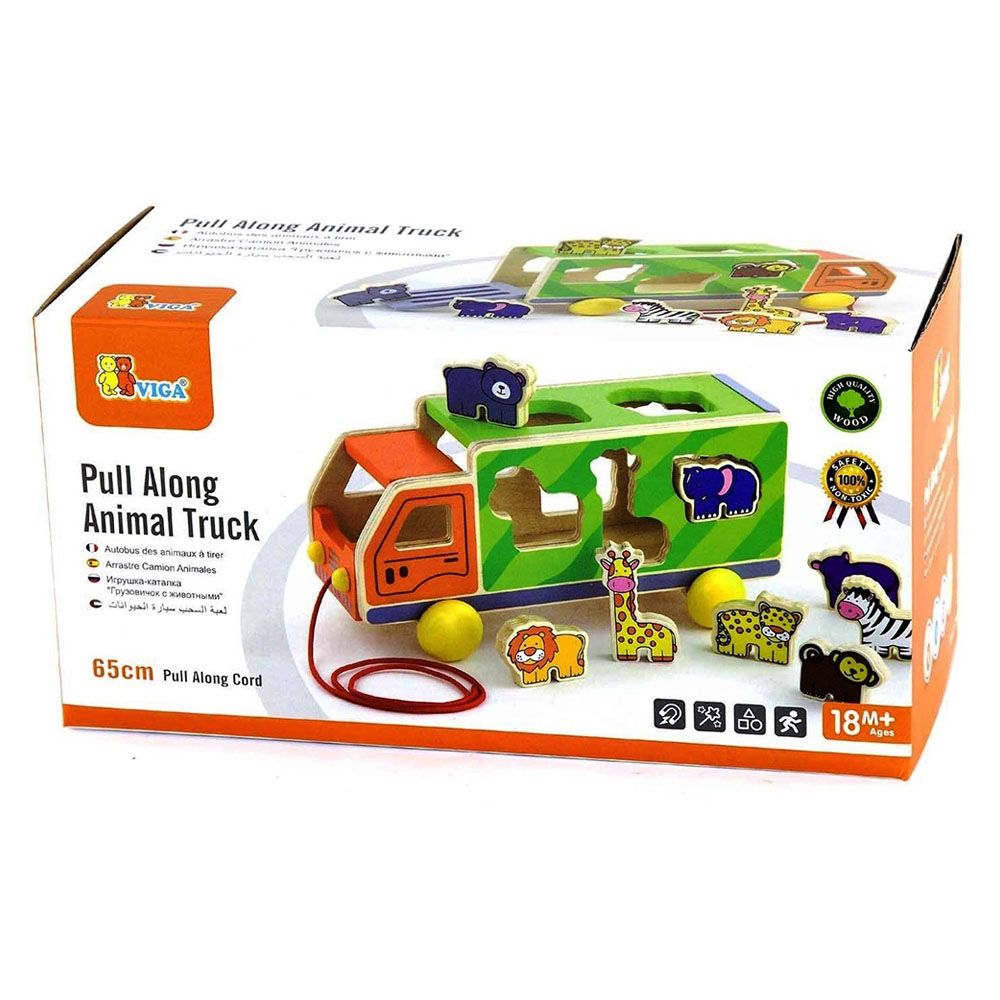 Viga - Pull Along Animal Truck