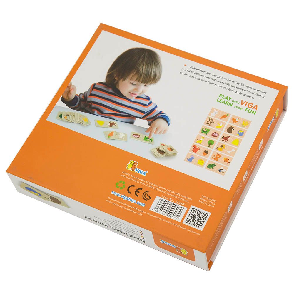 Viga - Animals Feeding Puzzle Set