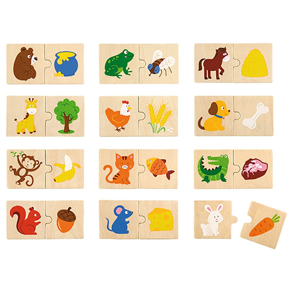 Viga - Animals Feeding Puzzle Set