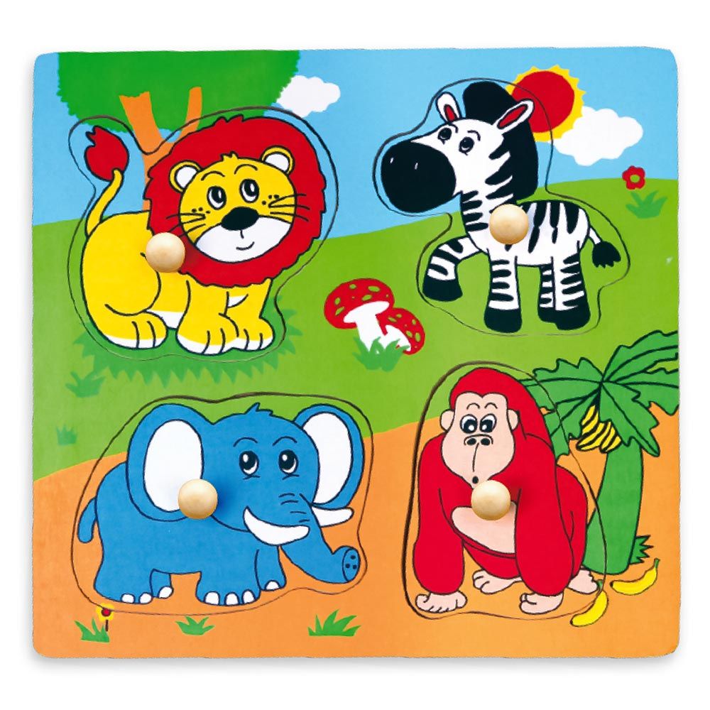 Viga - Wooden Flat Puzzle - Wild Animals