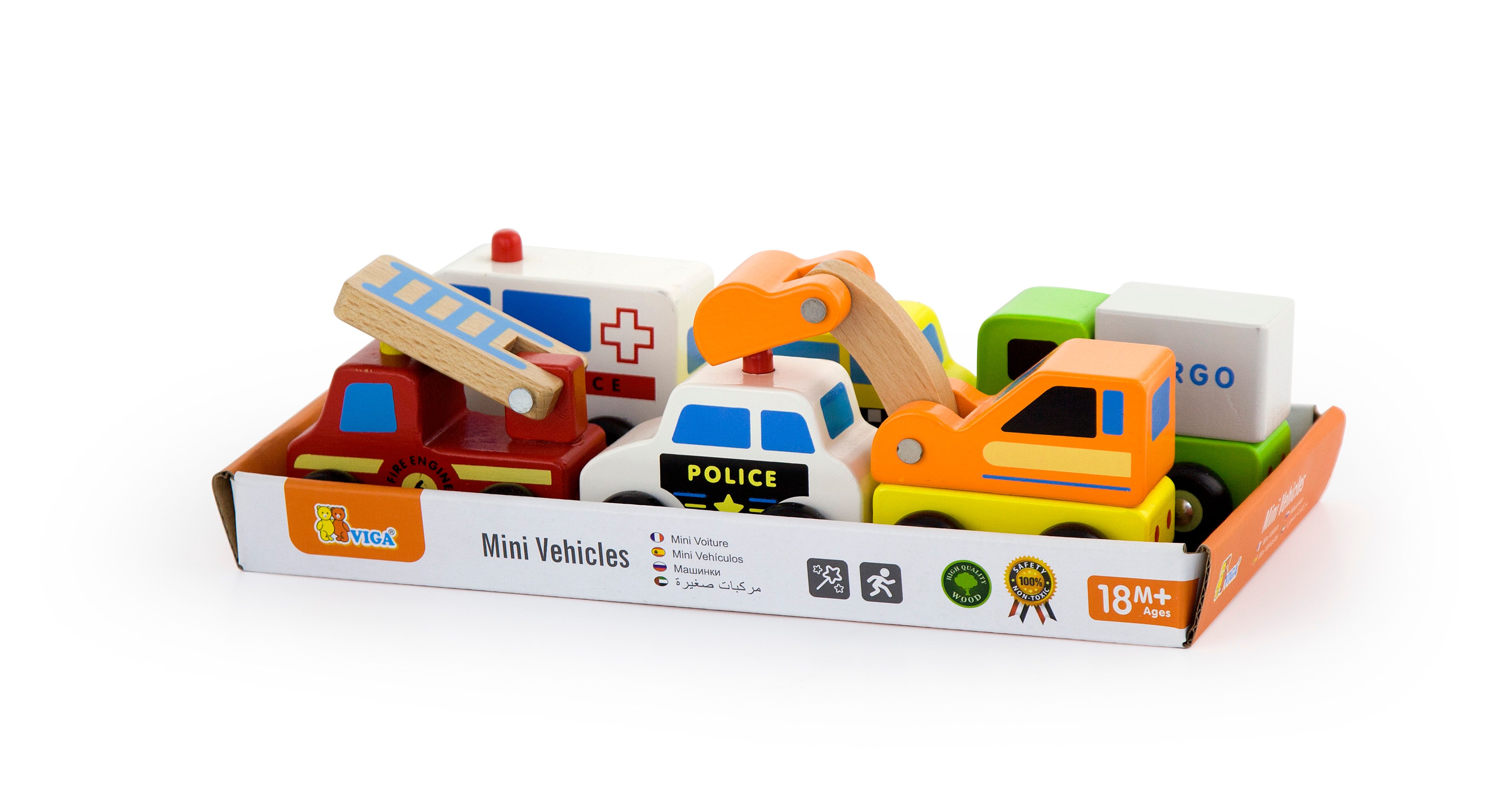 Viga Mini Vehicles 6pcs Set