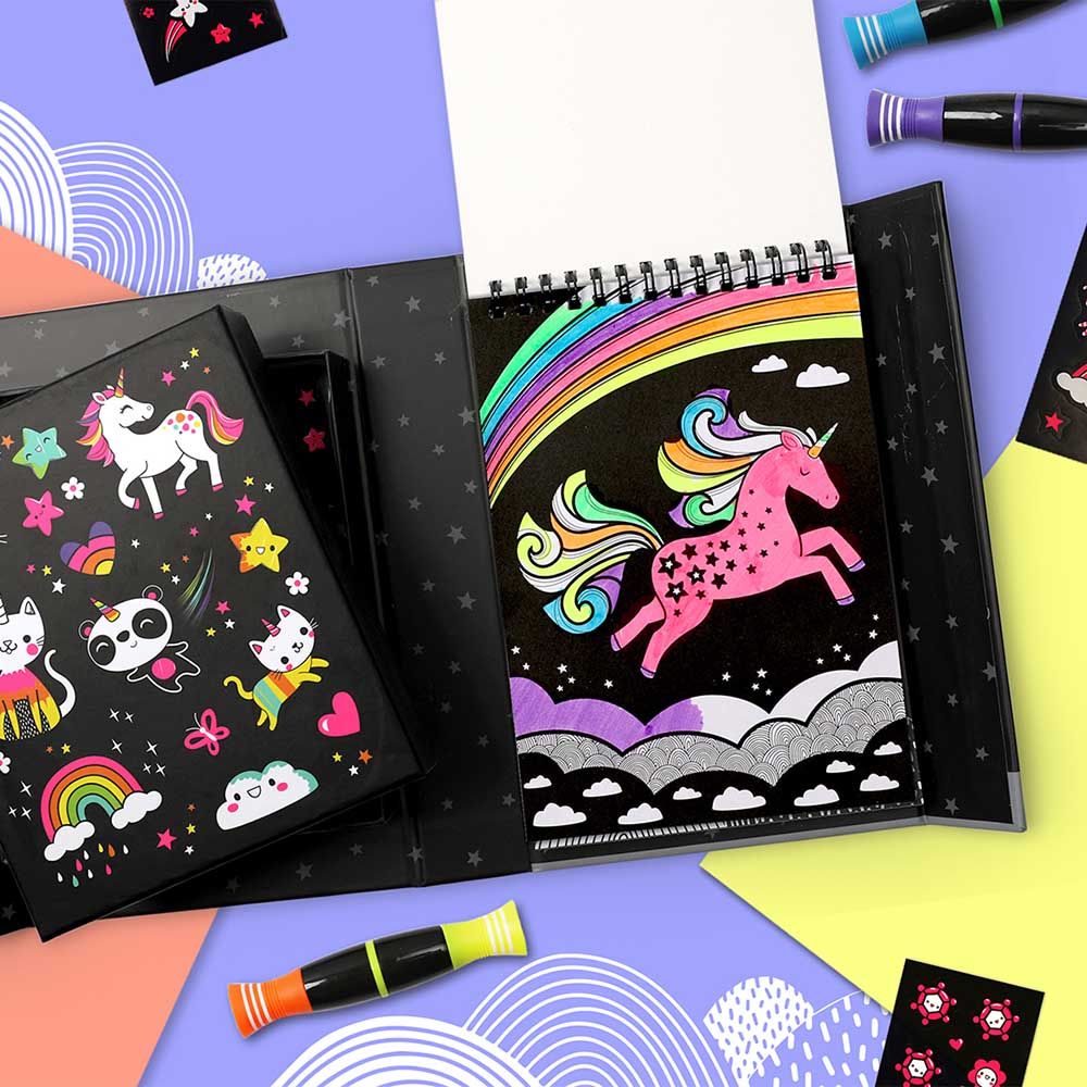 Tiger Tribe - Neon Colouring Set - Unicorns & Friends