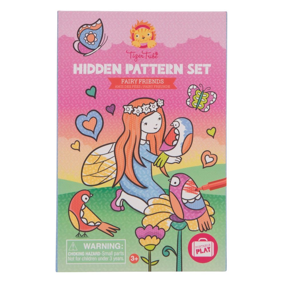 Tiger Tribe - Hidden Pattern Coloring Set - Fairy Friends