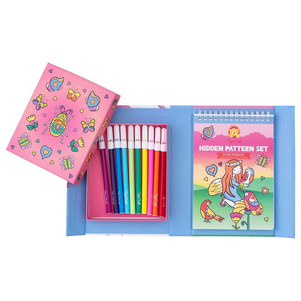 Tiger Tribe - Hidden Pattern Coloring Set - Fairy Friends