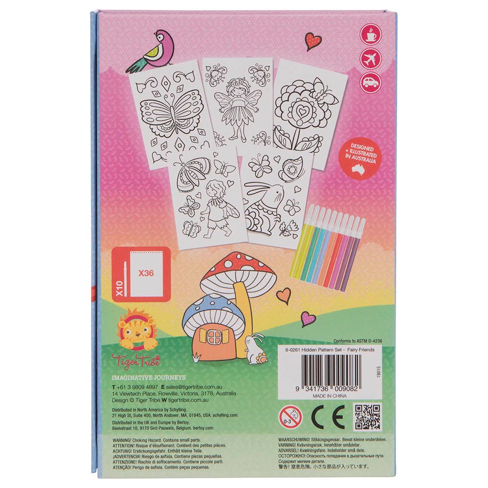 Tiger Tribe - Hidden Pattern Coloring Set - Fairy Friends