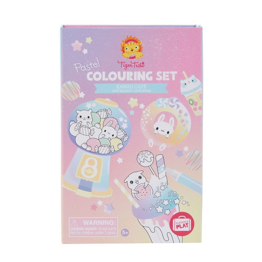 Tiger Tribe - Pastel Colouring Set - Kawaii Cafe