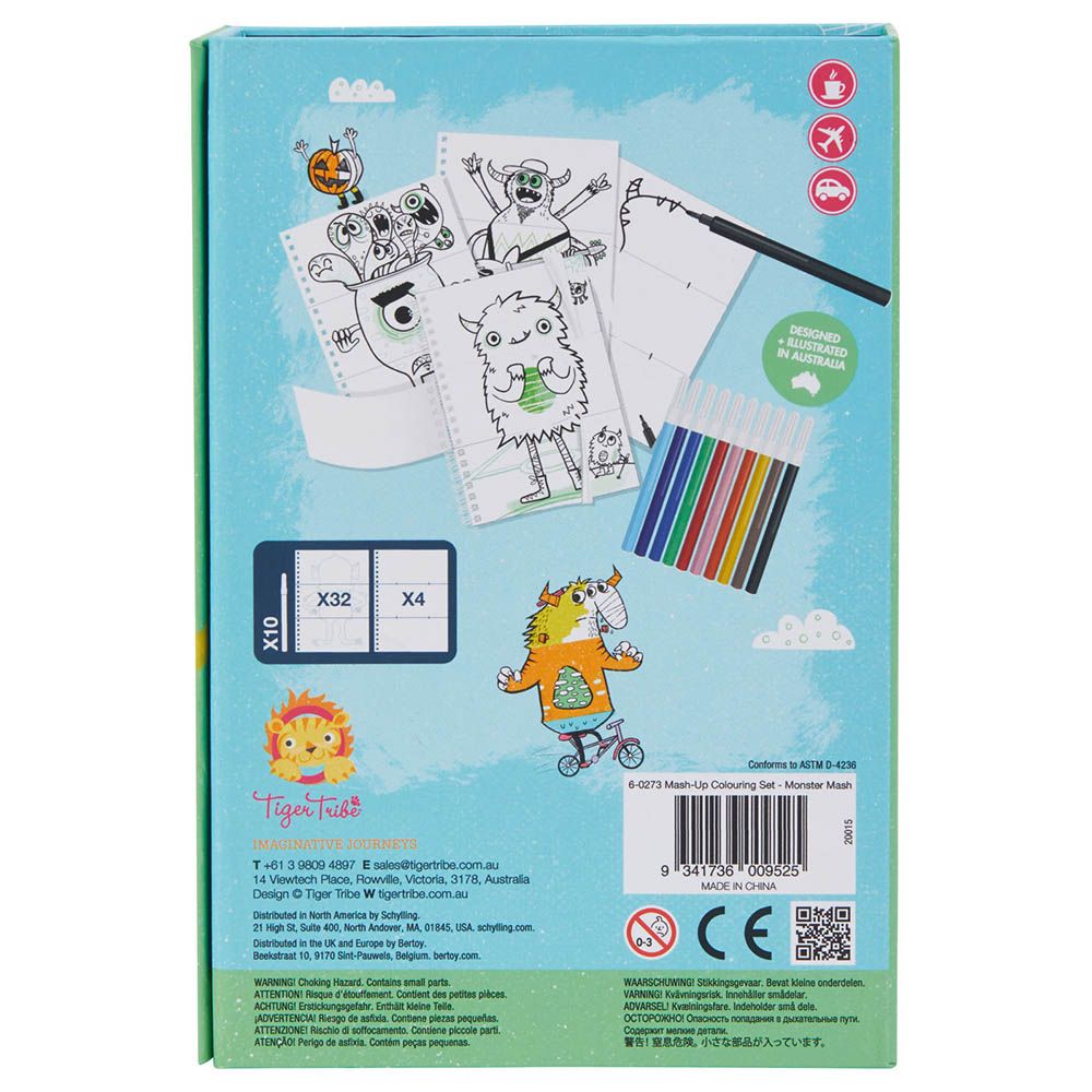 Tiger Tribe - Mash-up Colouring Set - Monster Mash