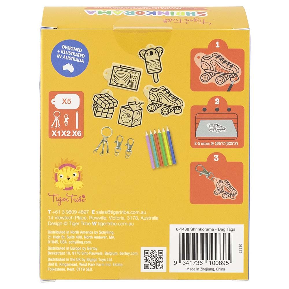 Tiger Tribe - Shrinkorama Bag Tags Craft Kit