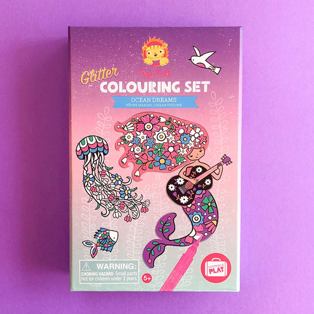 Tiger Tribe - Glitter Colouring Set Ocean Dreams