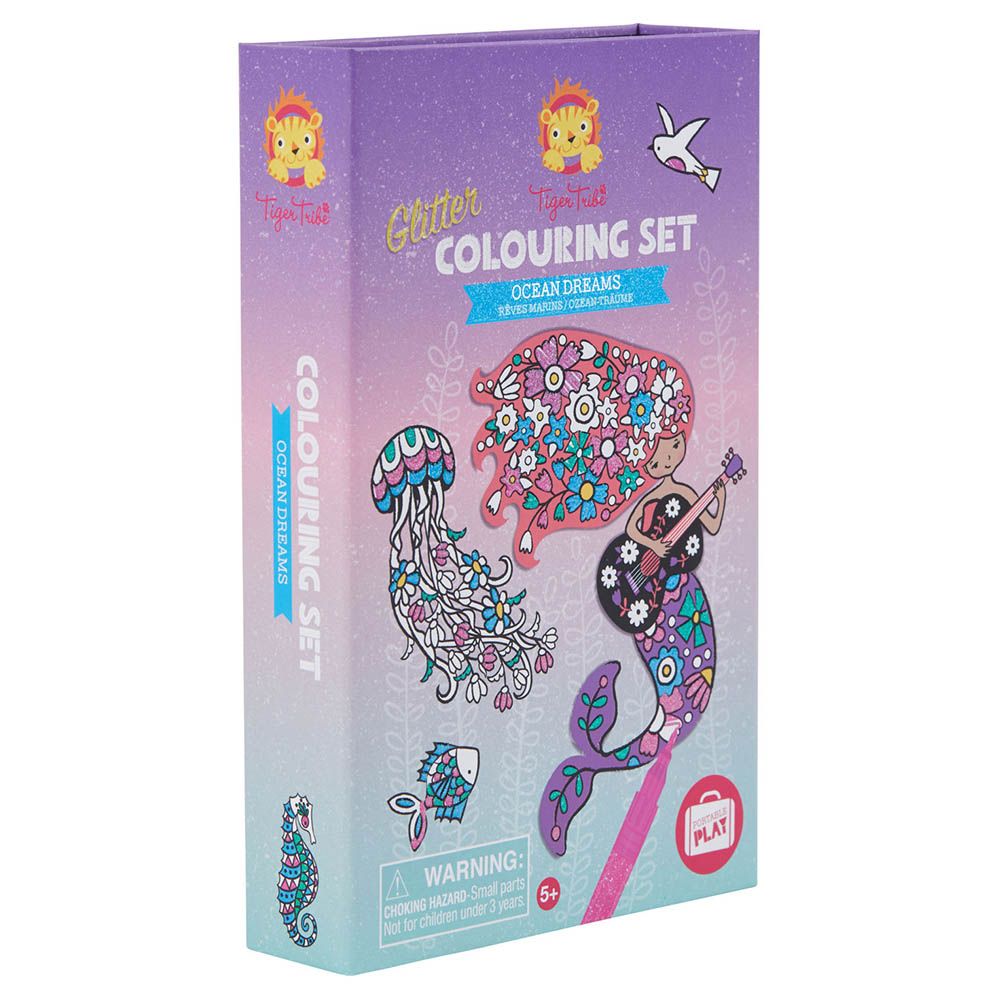 Tiger Tribe - Glitter Colouring Set Ocean Dreams