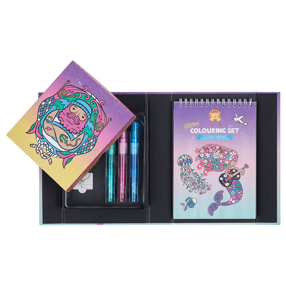 Tiger Tribe - Glitter Colouring Set Ocean Dreams