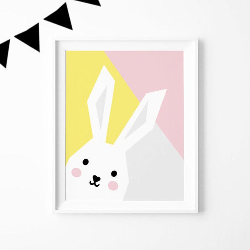 Paper Crew - Abstract Bunny Wall Art Print