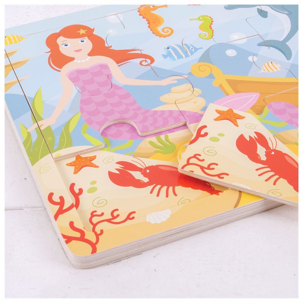 Bigjigs - Wooden Mermaid Tray Puzzle