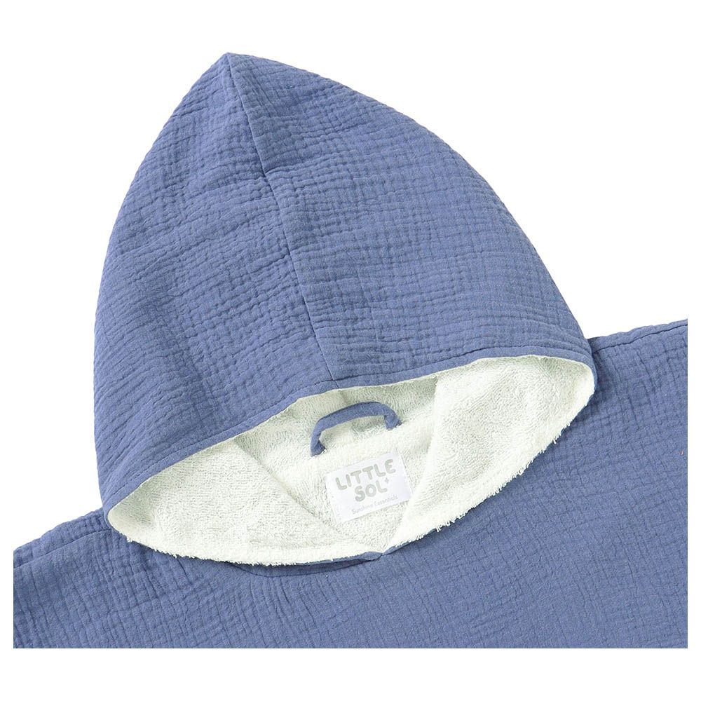 Little Sol+ - Hooded Beach Towel - 6-10Y - Sea Blue