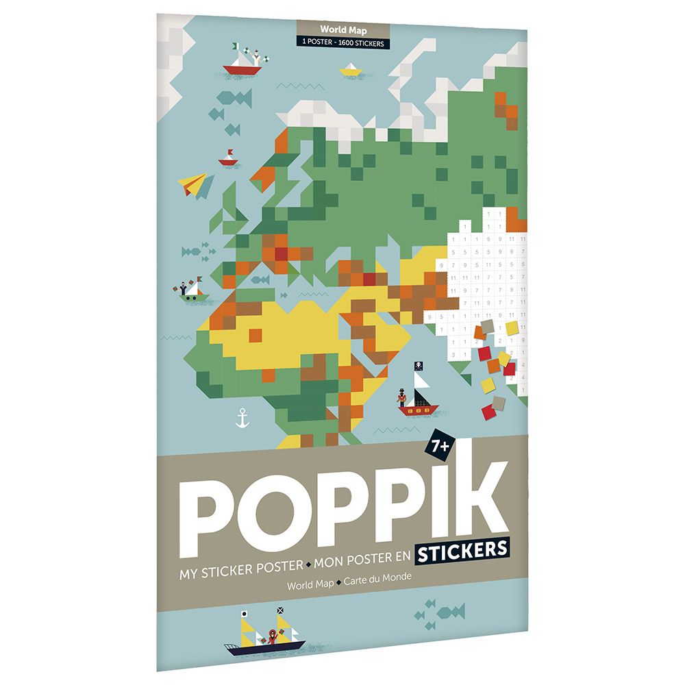 Poppik - Sticker Poster - World Map